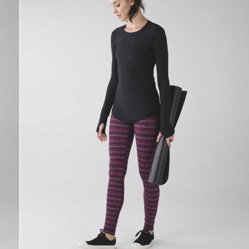 Lululemon Wunder Under Pant III Space Dye Twist Regal Plum Alarming - Picture 3 of 8